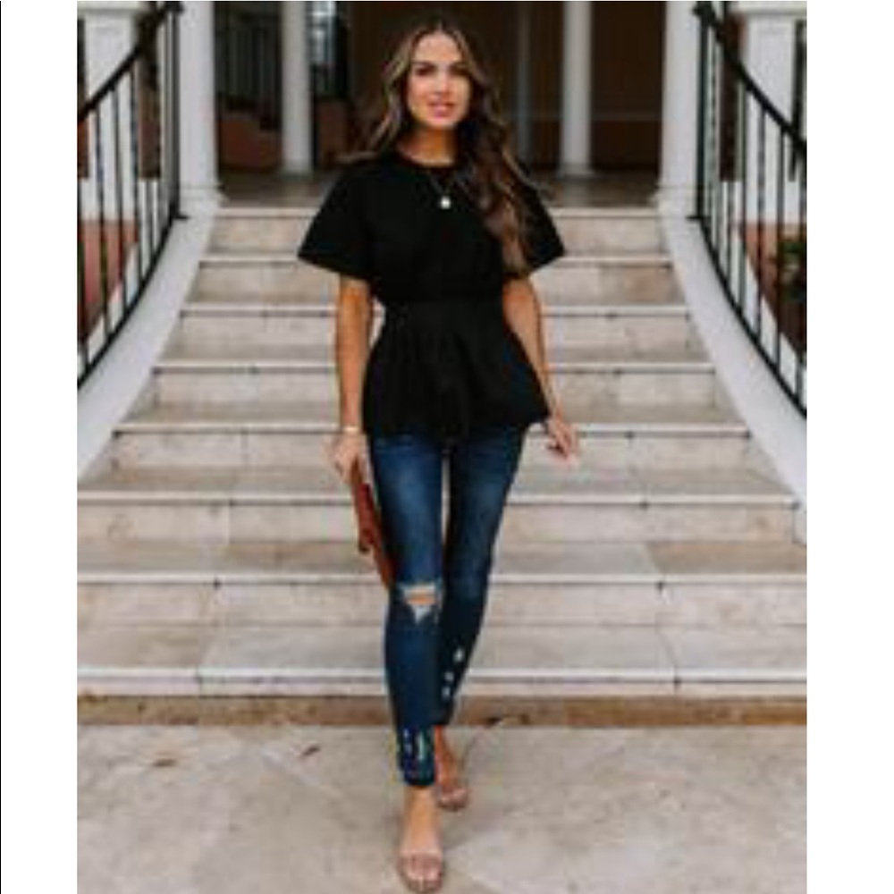 Vicidolls High-Low Tee with Cinched Waist